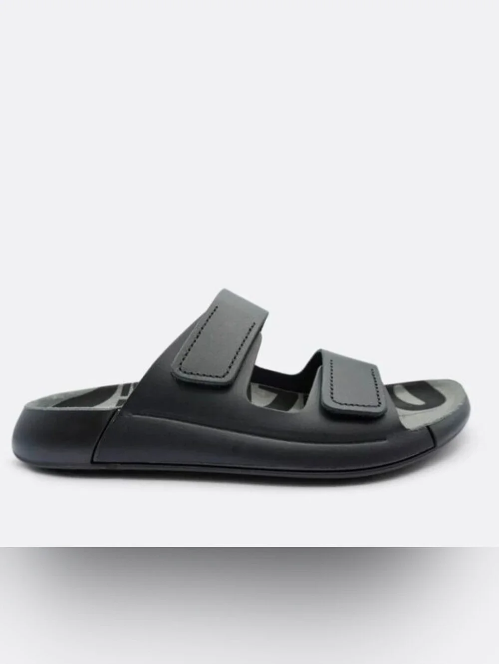 Ecco Cozmo 2nd Strap Mens Black Slide Leather EU 39 NWOB